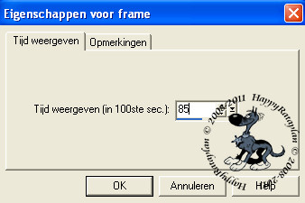 Animatie - Eigenschappen voor frame