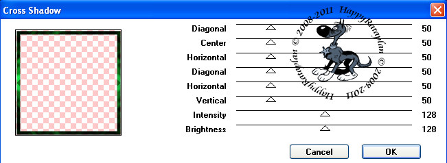 Effecten - Insteekfilters - Graphics Plus - Cross Shadow 