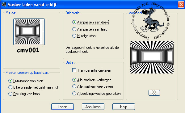 Lagen - Masker laden/opslaan - Masker laden vanaf schijf : cmv001