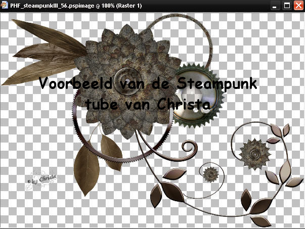 Voorbeeld van de Steampunk tube van Christa