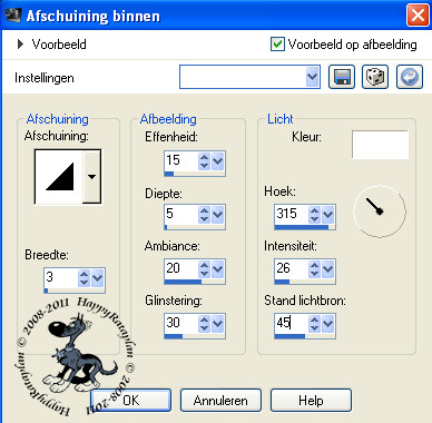 Effecten - 3D Effecten - Afschuining Binnen