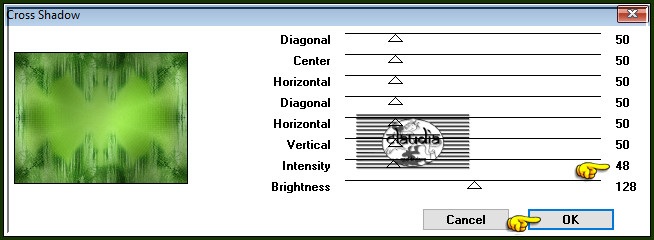 Effecten - Insteekfilters - Graphics Plus - Cross Shadow