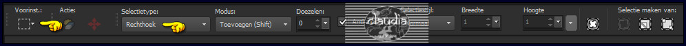 Activeer het "Selectiegereedschap" (toets S) - Rechthoek 