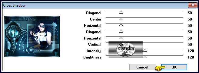 Effecten - Insteekfilters - Graphics Plus - Cross Shadow