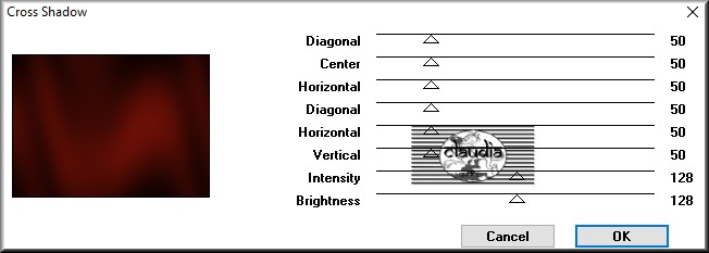 Effecten - Insteekfilters - Graphics Plus - Cross Shadow