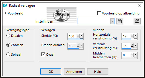 Aanpassen - Vervagen - Radiaal vervagen