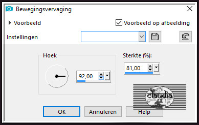 Aanpassen - Vervagen - Bewegingsvervaging 