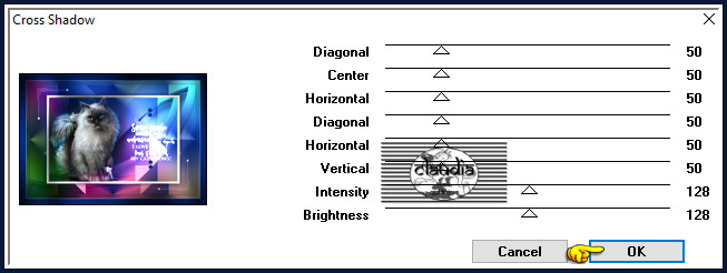 Effecten - Insteekfilters - Graphics Plus - Cross Shadow