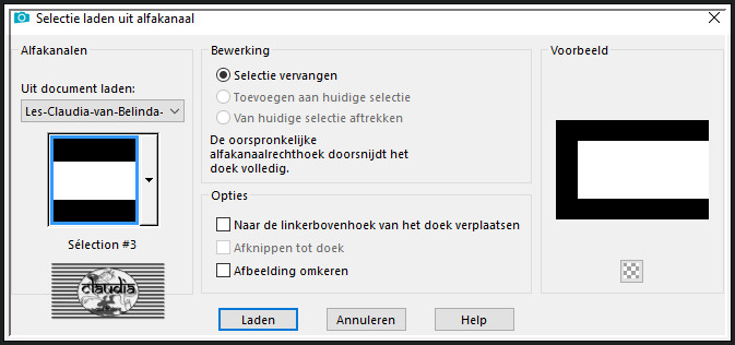 Selecties - Selectie laden/opslaan - Selectie laden uit alfakanaal : Sélection #3