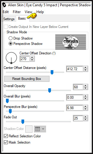 Effecten - Insteekfilters - Alien Skin Eye Candy 5 : Impact - Perspective Shadow