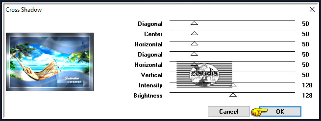 Effecten - Insteekfilters - Graphics Plus - Cross Shadow