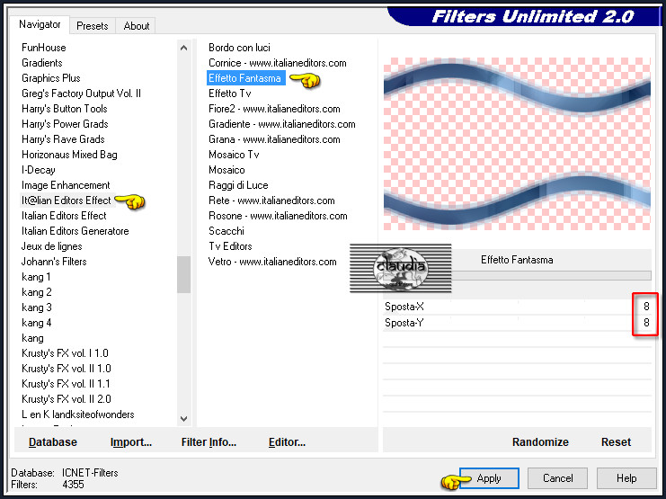 Effecten - Insteekfilters - <I.C.NET Software> - Filters Unlimited 2.0 - It@lian Editors Effect - Effetto Fantasma