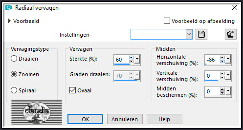Aanpassen - Vervagen - Radiaal vervagen