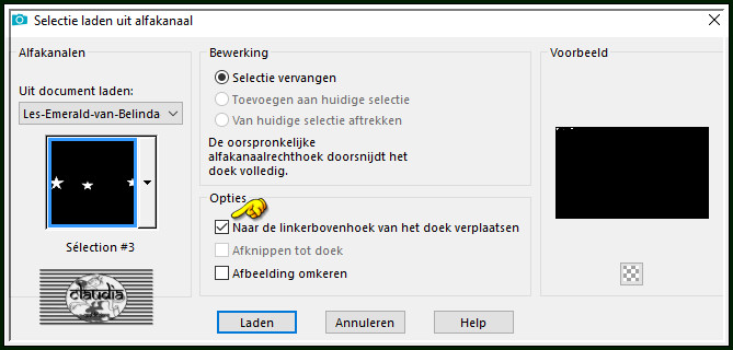 Selecties - Selectie laden/opslaan - Selectie laden uit alfakanaal : Sélection #3