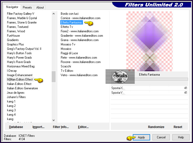 Effecten - Insteekfilters - <I.C.NET Software> - Filters Unlimited 2.0 - It@lian Editors Effect - Effetto Fantasma :