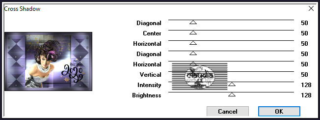 Effecten - Insteekfilters - Graphics Plus - Cross Shadow