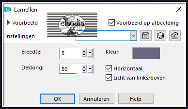 Effecten - Textuureffecten - Lamellen