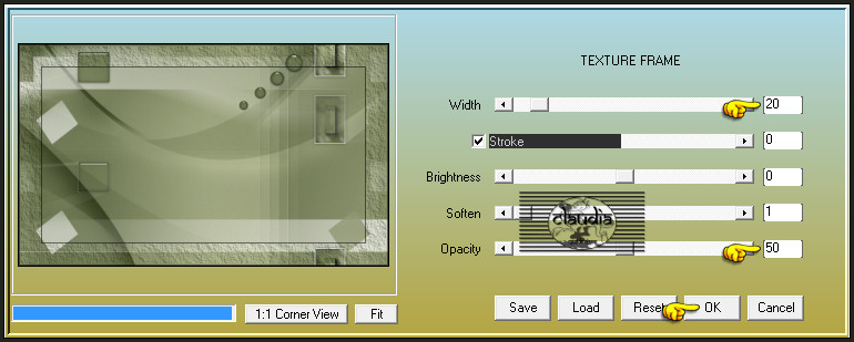 Effecten - Insteekfilters - AAA Frames - Texture Frame