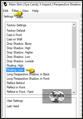 Effecten - Insteekfilters - Alien Skin Eye Candy 5 : Impact - Perspective Shadow