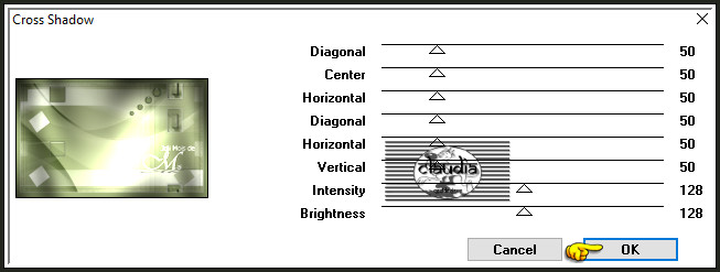 Effecten - Insteekfilters - Graphics Plus - Cross Shadow