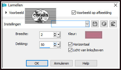Effecten - Textuureffecten - Lamellen