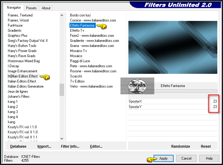 Effecten - Insteekfilters - <I.C.NET Software> - Filters Unlimited 2.0 - It@lian Editors Effect - Effetto Fantasma