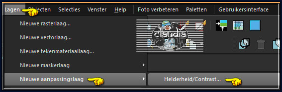 Lagen - Nieuwe aanpassingslaag - Helderheid/contrast