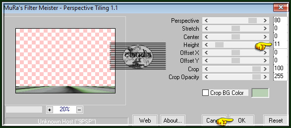 Effecten - Insteekfilters - MuRa's Meister - Perspective Tiling