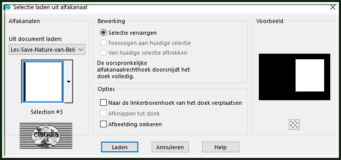 Selecties - Selectie laden/opslaan - Selectie laden uit alfakanaal : Sélection #3