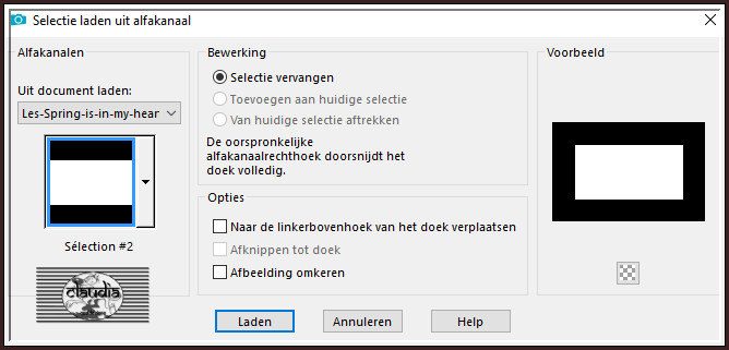 Selecties - Selectie laden/opslaan - Selectie laden uit alfakanaal : Selection #2