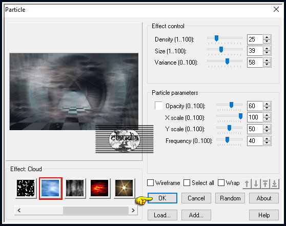 Effecten - Insteekfilters - Ulead Effect - Particle