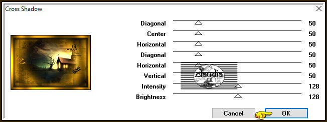 Effecten - Insteekfilters - Graphics Plus - Cross Shadow