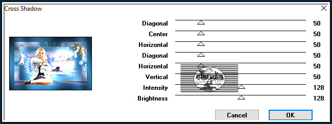 Effecten - Insteekfilters - Graphics Plus - Cross Shadow