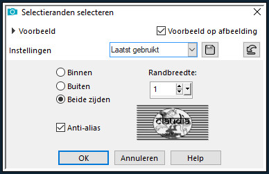 Selecties - Wijzigen - Selectieranden selecteren