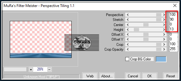 Effecten - Insteekfilters - MuRa's Meister - Perspective Tiling