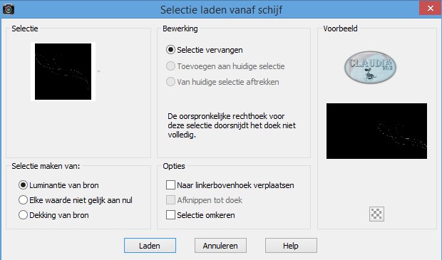 Selectie laden vanaf schijf : LA_S91 5