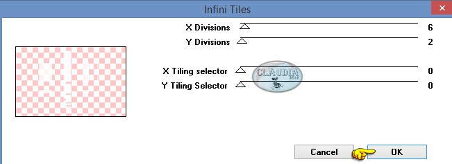 Instellingen filter : Filter Factory Gallery D - Infini Tiles