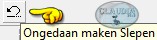 Klik op het icoontje : Ongedaan maken Slepen