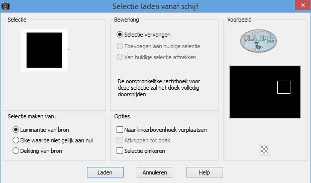 Selectie laden vanaf schijf : LA_EL-R 2