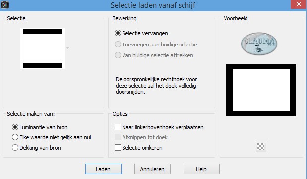 Selectie laden vanaf schijf : LA_EL 1