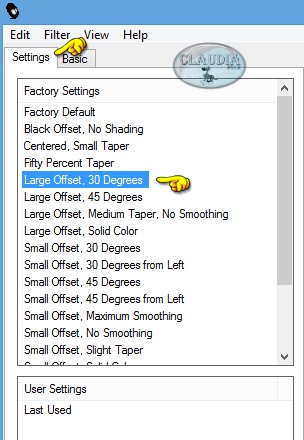 Instellingen filter Eye Candy 5: Impact - Extrude