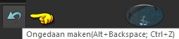 Ongedaan maken pijltje