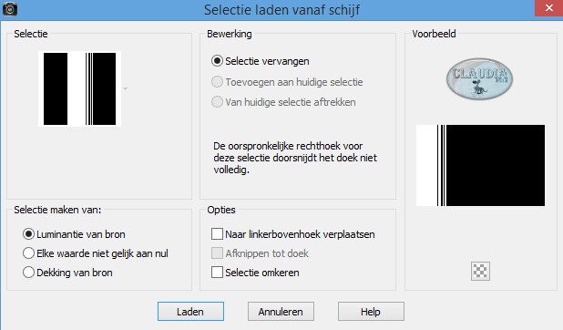 Selectie laden vanaf schijf : LA_OMEG-05