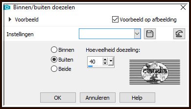 Selecties - Wijzigen - Binnen/Buiten doezelen