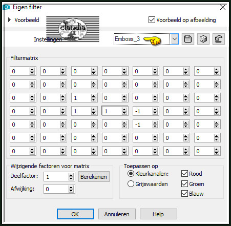 Effecten - Eigen filter - Emboss_3