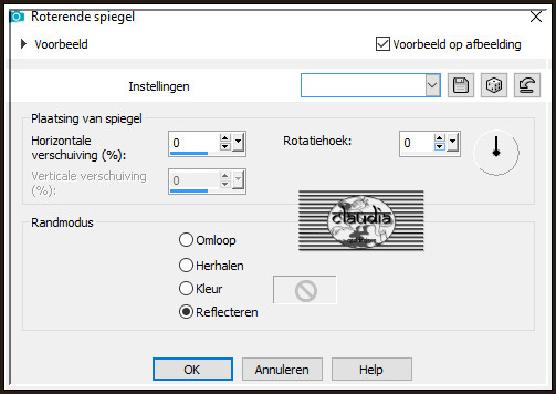 Effecten - Reflectie-effecten - Roterende spiegel :