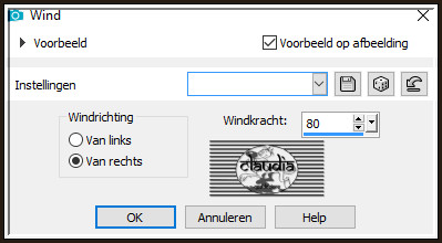 Effecten - Vervormingseffecten - Wind :