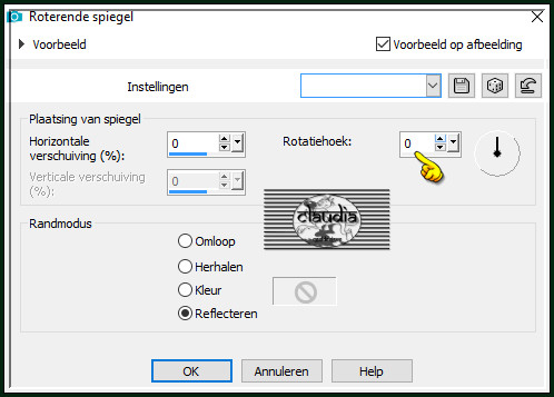 Effecten - Reflectie-effecten - Roterende spiegel :