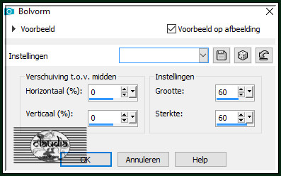 Effecten - Vervormingseffecten - Bolvorm :