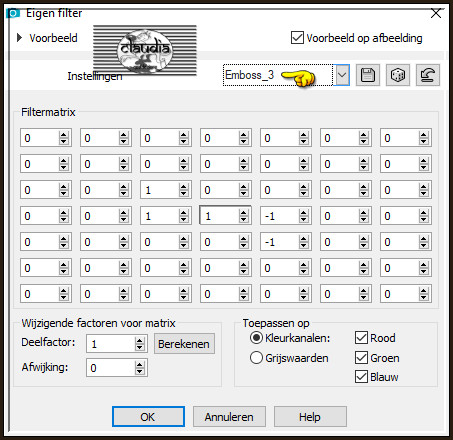 Effecten - Eigen filter - Emboss_3 :